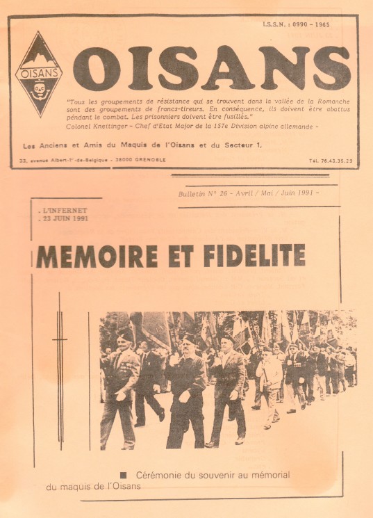 Les Bulletins Du Maquis De L Oisans Du N Au N 39